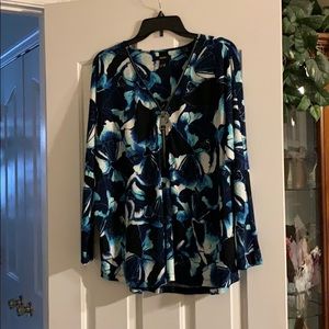 Alfani Quarter zip blouse